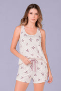 Short Doll Feminino Regata em Viscolycra Estampado – Pijama Curto Confortável Liliti