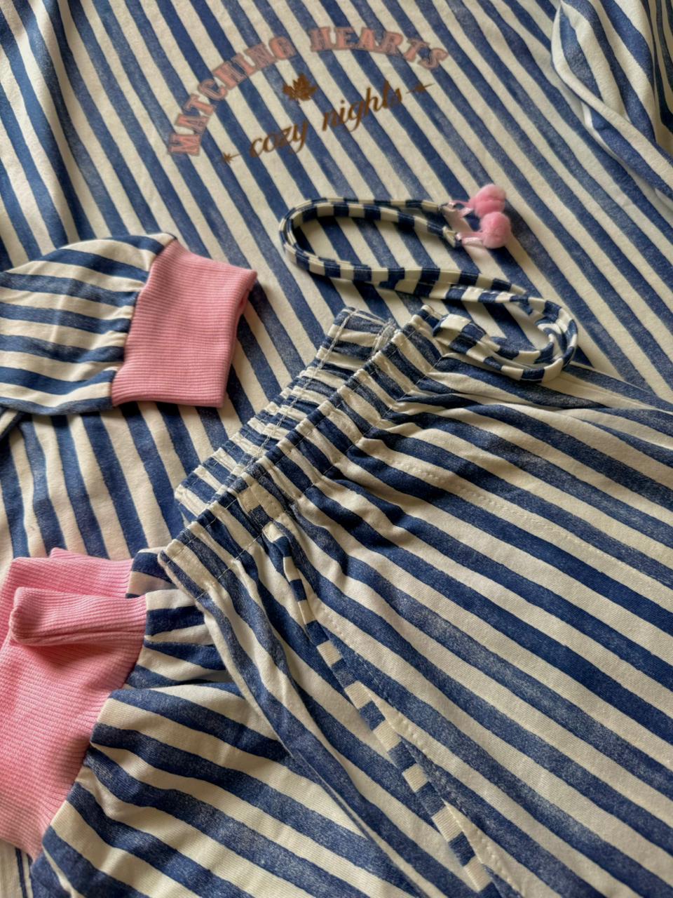 Pijama Feminino Listrado Manga Longa Confortável | Liliti Homewear