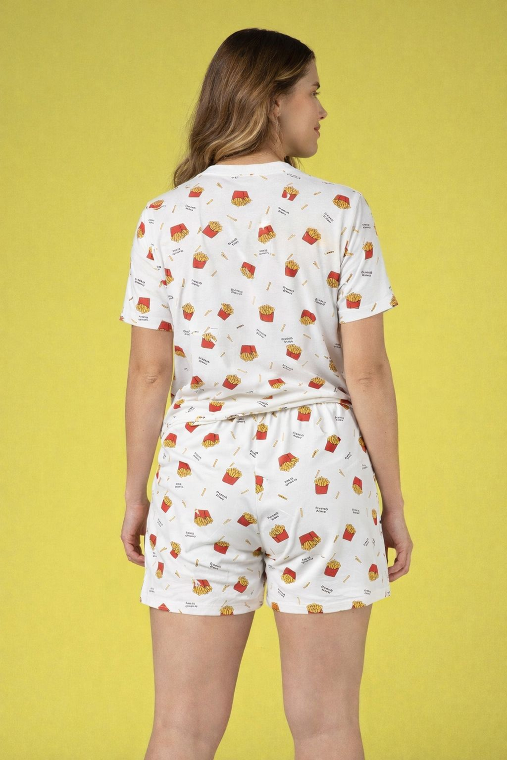 Pijama Feminino Curto Estampado Batata  – Conjunto Confortável e Divertido Liliti